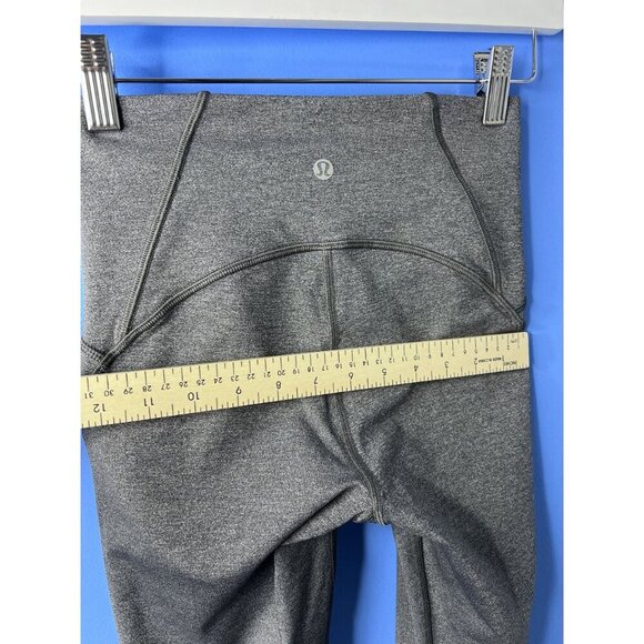 Lululemon Mid-Rise Cropped Leggings Womens 4 Gray Capris hiking outdoors - Picture 5 of 11